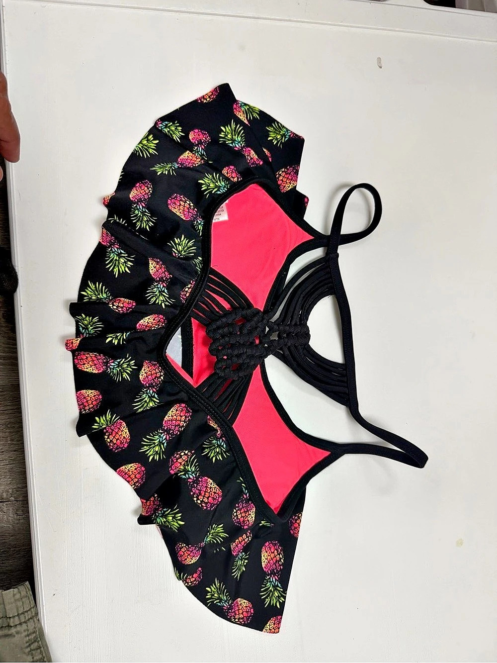 Salt & Cove Floral Bikini Set in Black & Pink Size XS